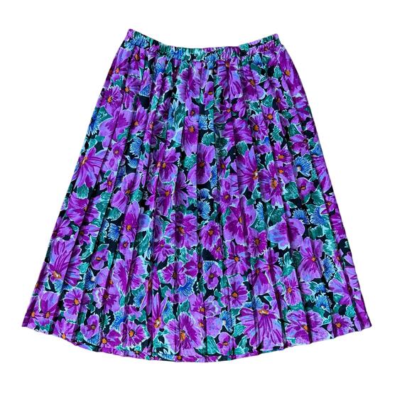 Work Habits VINTAGE jacquard floral print sweater skirt & Scarf Set‎ Size MEDIUM - Picture 9 of 11